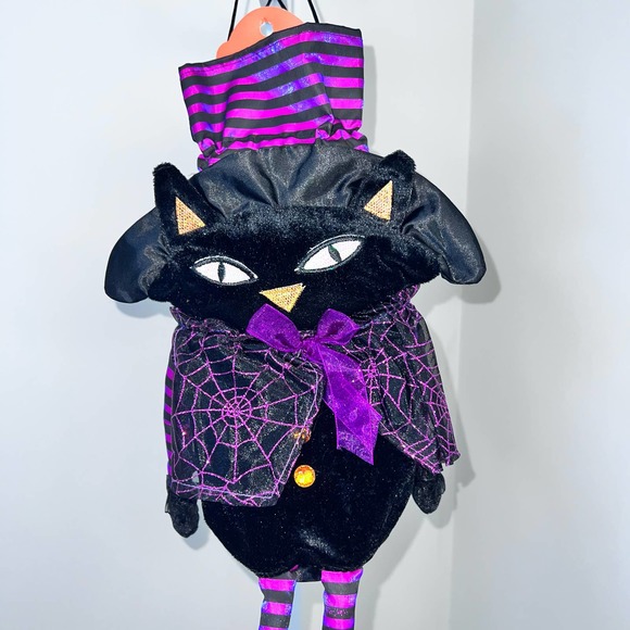 Pier 1 Imports Scary Black Cat Wine Bottle Travel Carrier - Picture 2 of 13